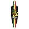 Punked Drop Through Rasta Longboard Deck