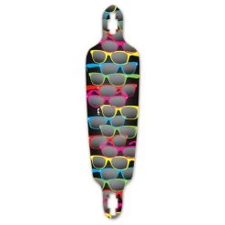 Punked Drop Through Shades Black Longboard Deck