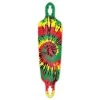 Punked Drop Through Tiedye Rasta Longboard Deck