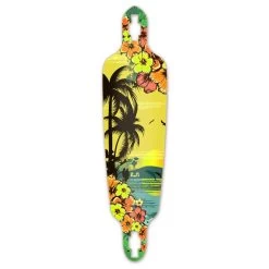 Punked Drop Through Tropical Day Longboard Deck