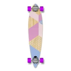 Punked Geometric Purple Pintail 40" Longboard