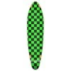Punked Kicktail Longboard Deck - Checker Green