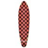 Punked Kicktail Longboard Deck - Checker Orange