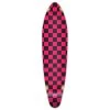 Punked Kicktail Longboard Deck - Checker Pink