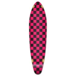 Punked Kicktail Longboard Deck - Checker Pink