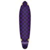 Punked Kicktail Longboard Deck - Checker Purple