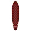 Punked Kicktail Longboard Deck - Checker Red