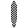 Punked Kicktail Longboard Deck - Checker Silver