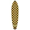 Punked Kicktail Longboard Deck - Checker Yellow