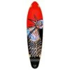 Punked Kicktail Longboard Deck - The Bird Red