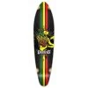 Punked Kicktail Rasta Longboard Deck