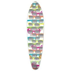 Punked Kicktail Shades White Longboard Deck