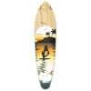 Punked Kicktail Surfer Natural Longboard Deck