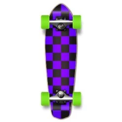 Punked Checker Purple 25" Micro Cruiser Complete