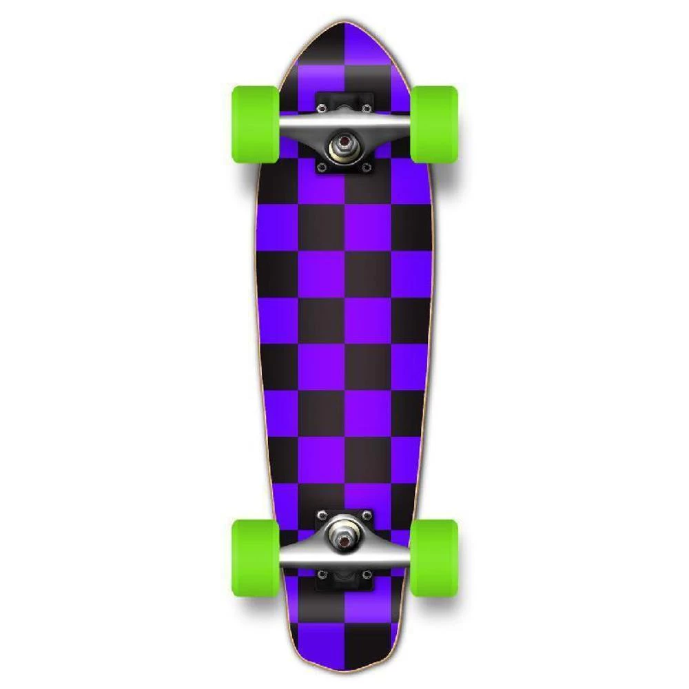 Punked Checker Purple 25" Micro Cruiser Complete