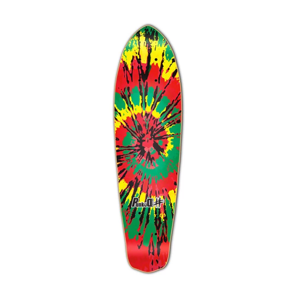 Punked Micro Cruiser Deck - Tiedye Rasta