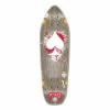 Punked Mini Cruiser Ace Of Spades Deck - Grey Ace
