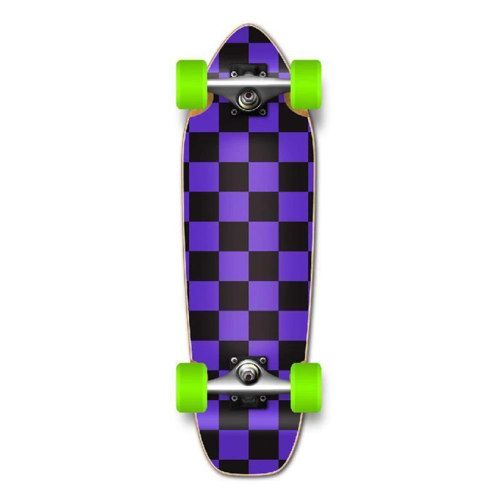 Punked Mini Cruiser Complete - Checker Purple