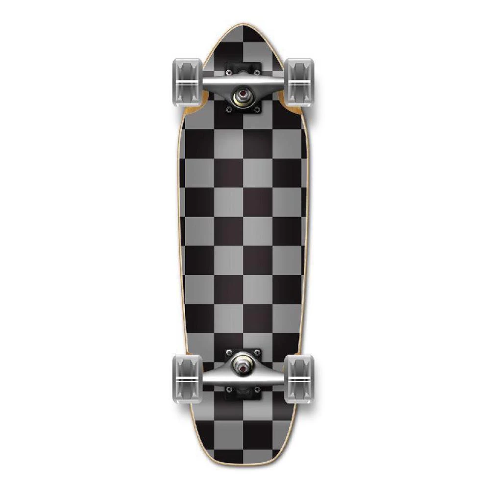 Punked Mini Cruiser Complete - Checker Silver