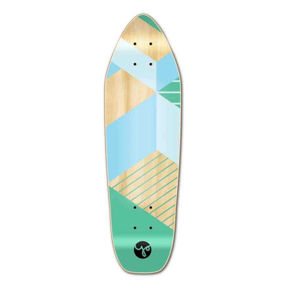 Punked Mini Cruiser Deck - Geometric Series - Green