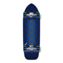 Punked Old School 33" Pool Longboard In Checker Blue
