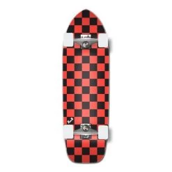 Punked Old School Longboard Complete - Checker Orange