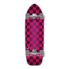 Punked Old School Longboard Complete - Checker Pink