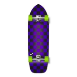Punked Checker Purple 33" Old School Longboard