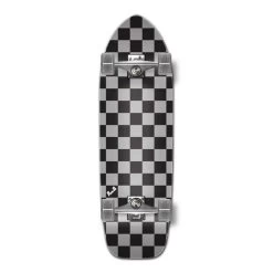 Punked Checker Silver 33" Old School Longboard