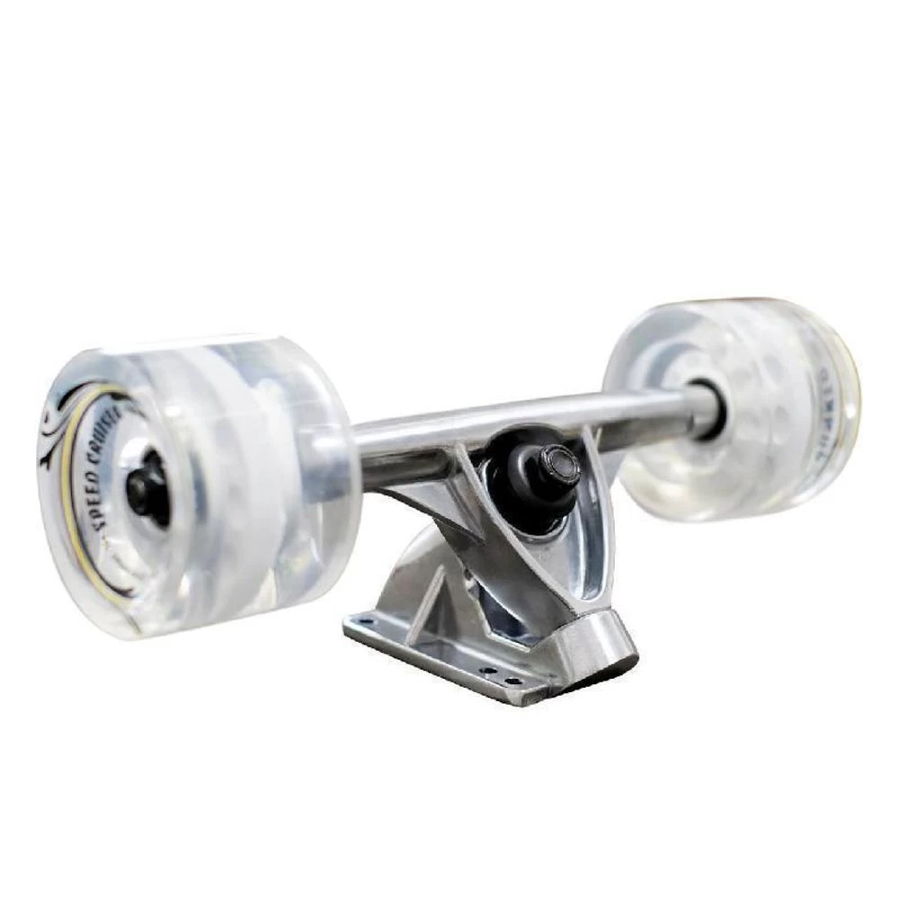 Punked Checker Silver 33" Old School Longboard - Image 3