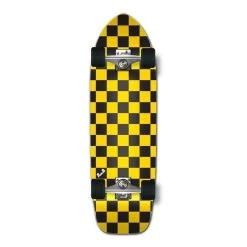 Punked Checker Yellow 33" Old School Longboard