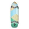 Punked Old School Longboard Complete -Geometric Series - Green
