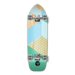 Punked Old School Longboard Complete -Geometric Series - Green