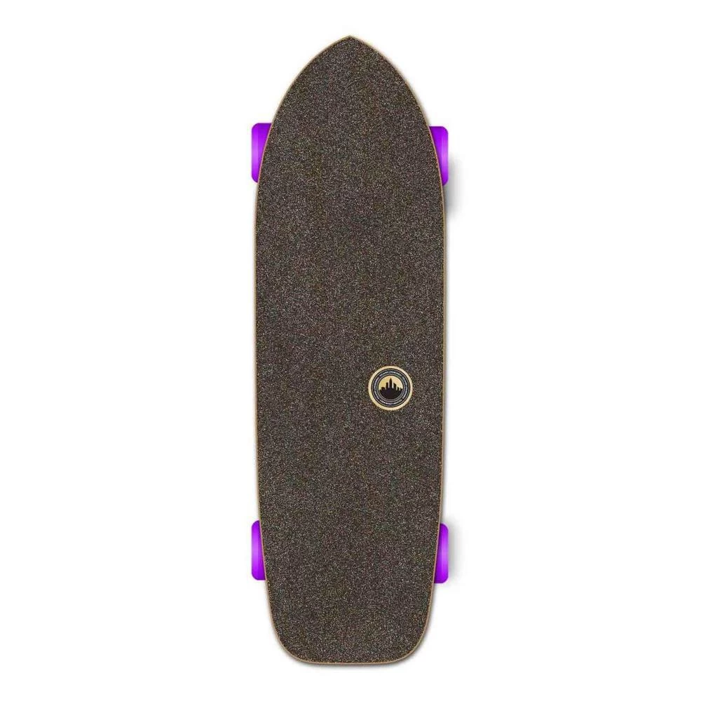 Punked Old School Longboard Complete -Geometric Series - Purple - Image 2