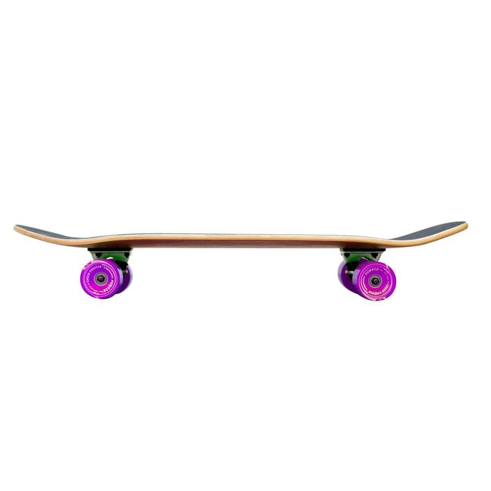 Punked Old School Longboard Complete -Geometric Series - Purple - Image 3