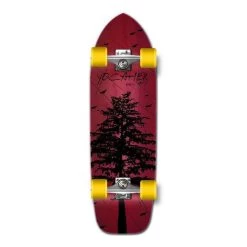 Punked Old School Longboard Complete - In The Pines Red