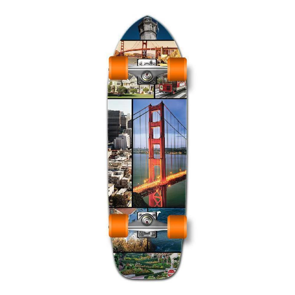 Punked Old School Longboard Complete - San Francisco