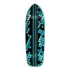 Punked Old School Longboard Deck - Black Digital Wave