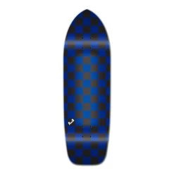 Punked Old School Longboard Deck - Checker Blue