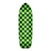 Punked Old School Longboard Deck - Checker Green