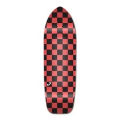 Punked Old School Longboard Deck - Checker Orange