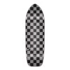 Punked Old School Longboard Deck - Checker Silver