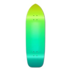 Punked Old School Longboard Deck - Gradient Green