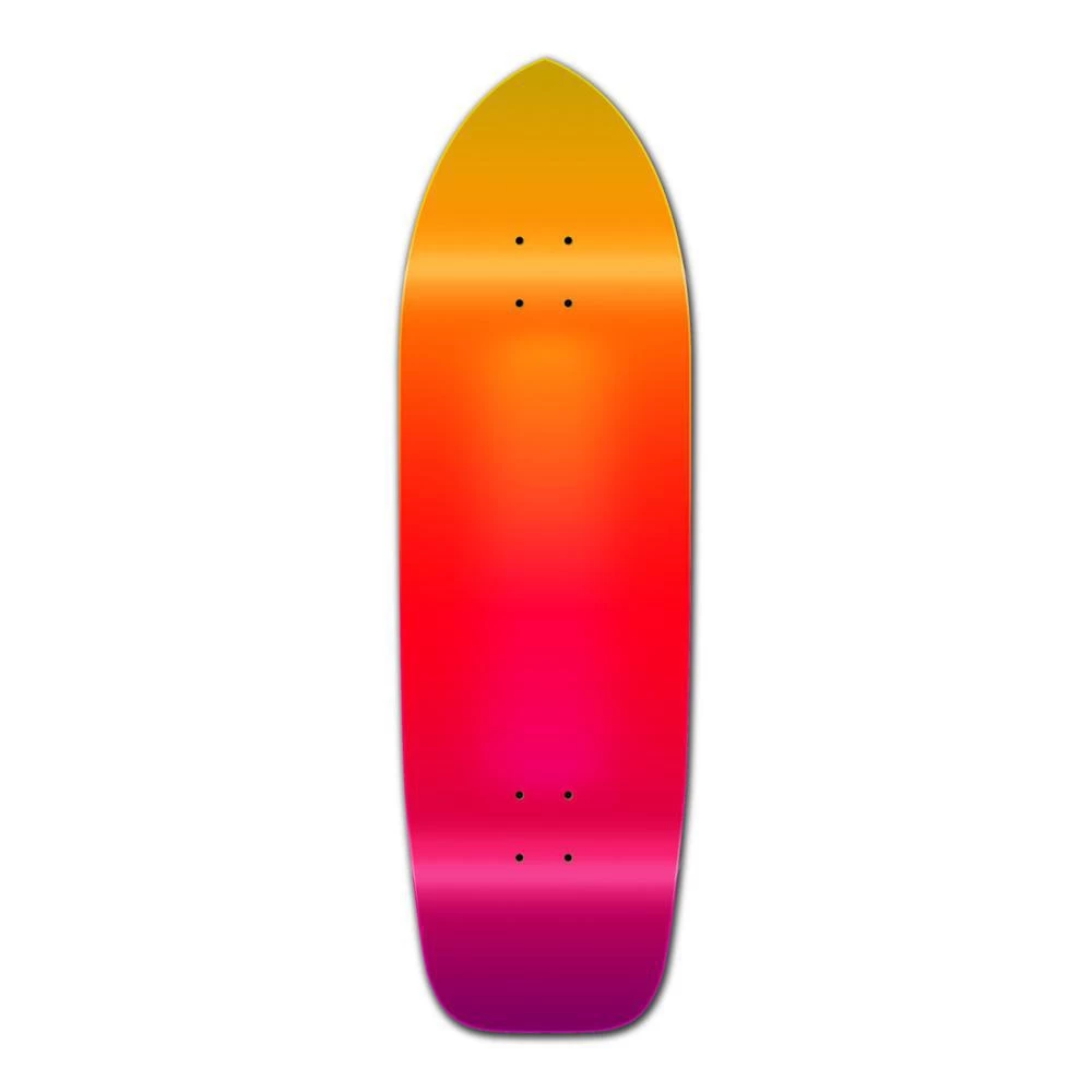 Punked Old School Longboard Deck - Gradient Pink