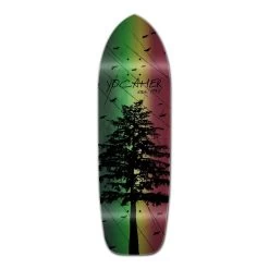 Punked Old School Longboard Deck - In The Pines Rasta