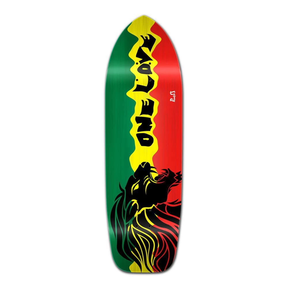 Punked Old School Longboard Deck - Rasta 2