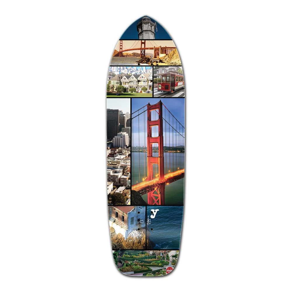 Punked Old School Longboard Deck - San Francisco