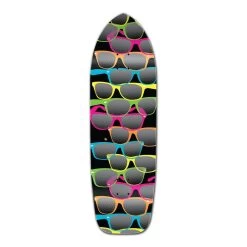 Punked Old School Longboard Deck - Shades Black