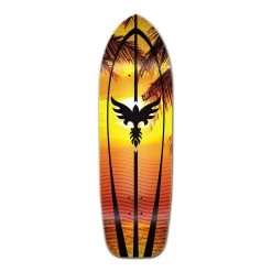 Punked Old School Longboard Deck - Sunset