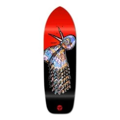 Punked Old School Longboard Deck - The Bird Series Red